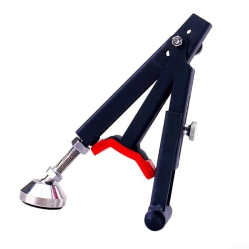 Cavalletto sollevatore per moto in acciaio inox, portatile, con meccanismo di guida oscillante e slot antiscivolo per un sollevamento facile e stabile