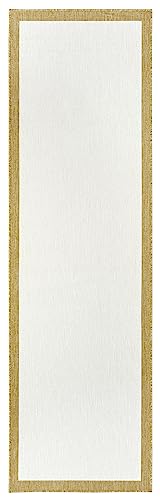 Tapis extérieur ocre Panama en tissage plat géométrique pour terrasse et balcon - 3