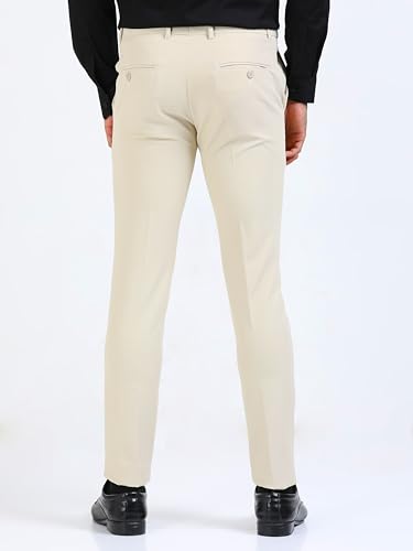 Image of Mc Henry Men's Techno Flex 2inch-Waist Expandable Wrinkle Free Slim Fit 4 Way Lycra for Elite and Luxurious Formal /Casual Trousers