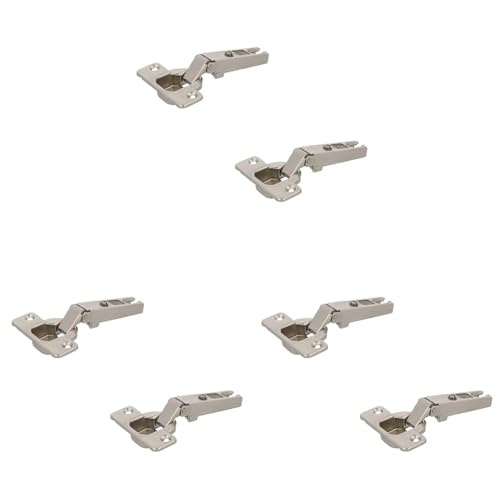 Amig - Pack de 2 Bisagras de Cazoleta Rectas - Acero Niquelado - Puertas de Muebles y Armarios de Cocina - Ø35 mm - Apertura 110° - Plateado - Contenido: 2 unidades (Paquete de 3)