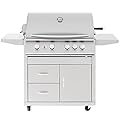 Summerset Sizzler Pro 32-Inch 4-Burner Natural Gas Grill with Rear Infrared Burner - SIZPRO32-NG