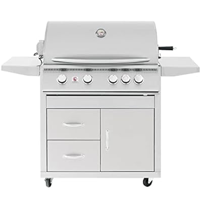 Summerset Sizzler Pro 32-Inch 4-Burner Natural Gas Grill with Rear Infrared Burner - SIZPRO32-NG
