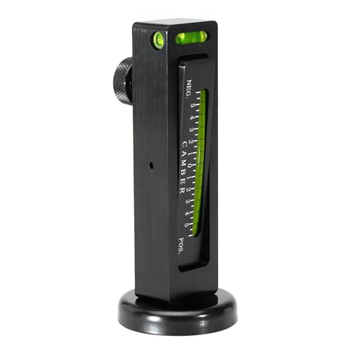 Suvnie Adjustable Magnetic Gauge Tool Automotive Camber Castor Strut Wheel Alignment Tools Universal Camber Gauge Vehicle Tire Repair Accessories for Most Cars Trucks RVs (Black)