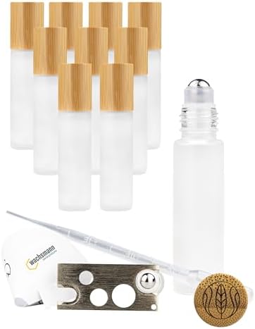 10x Roller-Flaschen 10ml Leer - Für ätherische Öle & Parfum, Praktisch Zum Befüllen