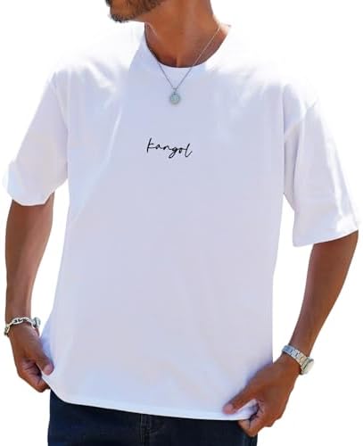 KANGOL Exclusive LULU T-Shirt Crew Neck Summer Men's Brand Short Sleeve Solid Cut-Sew One Point Tee Shirt Surf Style Pair Couple Matching Outfit White Black