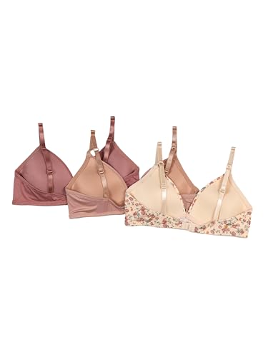 TAHARI Girls' 3-Pack Molded Wire-Free Training Bras – Adjustable Straps, Soft & Comfortable, Ideal for Teens & Beginners2