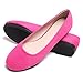 Dear Time Women Flat Shoes Fashion Comfortable Slip on Round Toe Ballet Flats Rose Size 8.5