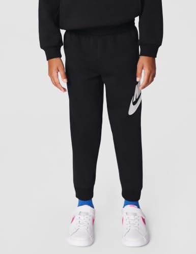 Image of Nike Kids' Sportswear Club Fleece Pullover Hoodie and Joggers 2-Piece Outfit Set (Large Swoosh Logo)