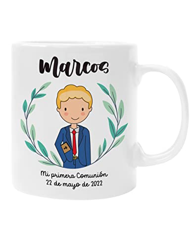 Taza Personalizada Comunión Niño Regalo Original