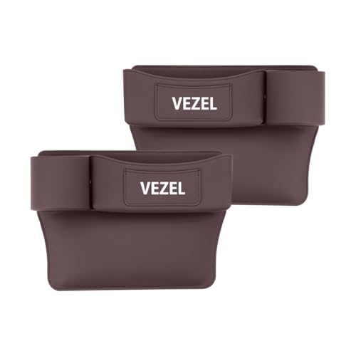 【ヴェゼル 専用】 シートサイド 収納ボックス 改良型 VEZEL ロゴ付き 車用 隙間収納 落下防止 大容量 小物入れ ドリンクホルダー付き 取り出し可能 ヴェゼル RV系 RV3 RV4 RV5 RV6 適用 車 サイド収納 ポケット ABS+PUレザ
