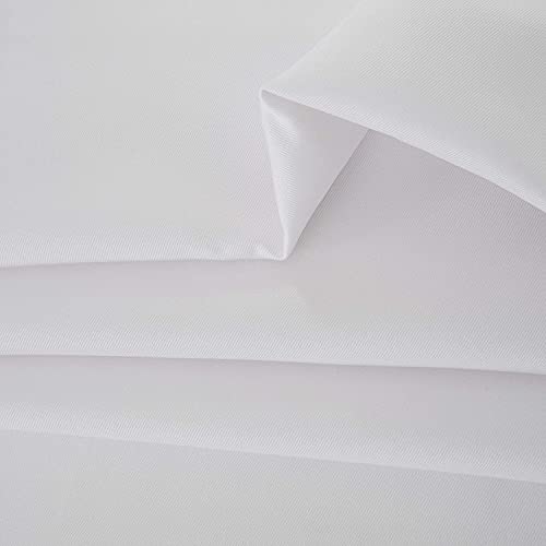 Image of Obstal 210GSM Rectangle Table Cloth, White, 54 x 78 Inch | Heavy Duty Water Proof Microfiber Tablecloth, Decorative Fabric Table Cover for Outdoor and Indoor Use