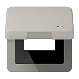Platine (Platinum) Couvercle rabattable chargeur double USB platine