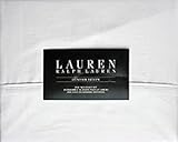 Lauren Ralph Lauren 4 Piece King size Dunham Sateen Cotton Sheet Set -- White