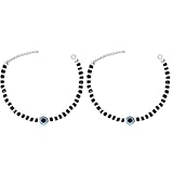 DARSHRAJ 925 Sterling Silver Handmade Nazariya Bracelet for Baby Boys and Girls – Protective Charm for Newborns