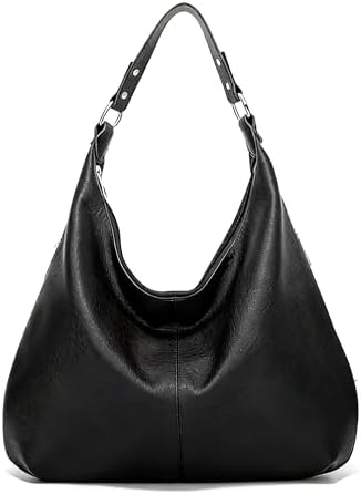 Hobo Taschen fr Damen, weiches PU-Leder, lockere Schultertasche, Geldbrse mit Reiverschluss