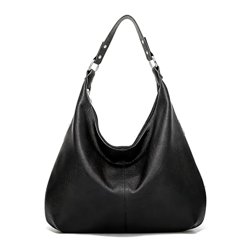 Image of Hobo Bags for Women Soft PU Leather Slouchy Bag Shoulder Purse with Zipper
