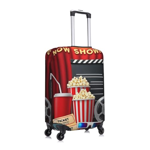 Movie Night Essentials Suitcase Cover Fashion Luggage Covers Anti-Scratch Elastic Lightweight Protector For Travel Outdoor X-Large2
