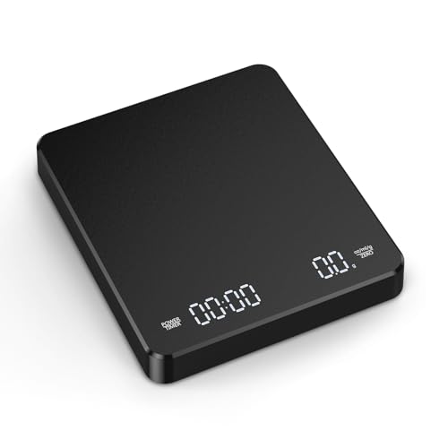 Comparison: Best Cheap Coffee Scale 11 LOFICOPER Digital Coffee Scale with Timer, 3kg/0.1g Espresso Scale, Rechargeable Coffee Scale for Pour Over and Drip Coffee, Portable Digital Kitchen Scale with Tare Function, 3 Units, LED Display