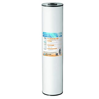 APEC Water Systems 20" Whole House BB Replacement Water Filter High Flow Iron Reduction (FI-IRON20-BB), White