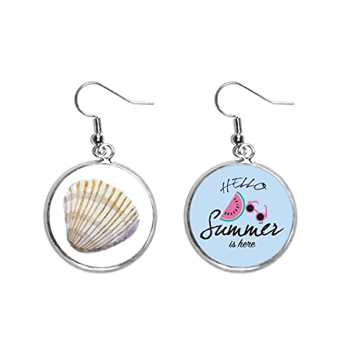 Pendientes de sandía con diseño de vida marina amarilla un regalo original de verano 1