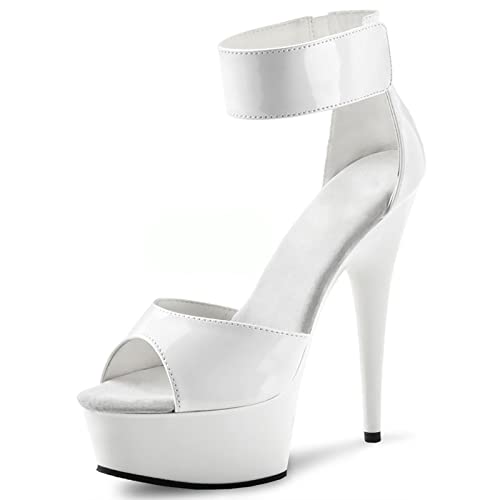Sandales à talons aiguilles 6 pouces avec bride cheville pour femmes