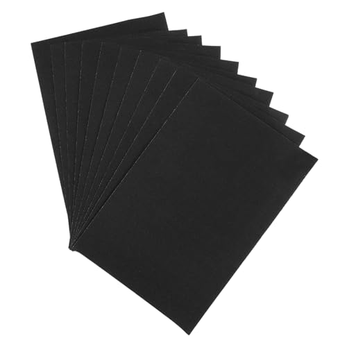 NUOBESTY 10pcs Black Sandpaper for Sand Painting Sketching and Art Crafts Versatile Sandpaper for Scrapbooking and Creativity for All Ages