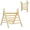 AIYAPLAY Triángulo de Escalada Plegable de Madera Escalada para Niños de 18-48 Meses para Cultivar Habilidades de Coordinación y Equilibrio Natural