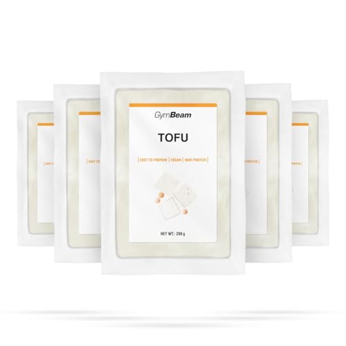 GymBeam Tofu Ricco in Proteine 5x200 g, Alternativa Vegetale alla Carne e al Formaggio, Adatto a Piatti Freddi e Caldi, Senza Additivi Aggiunti (200 g (5er pack), Neutro)