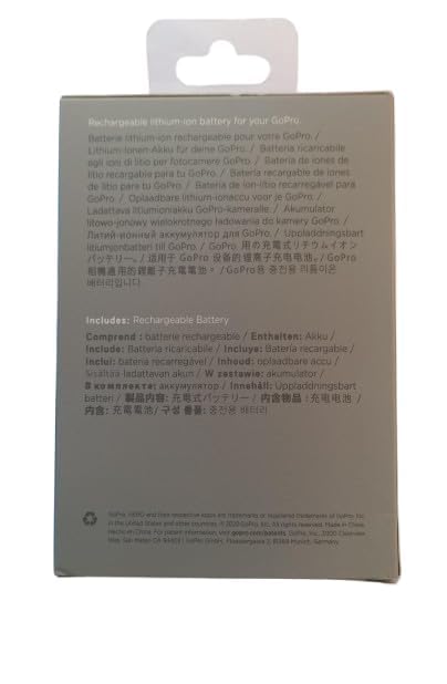 Image of Compatible with GO PRO Hero8 Black Rechargeable Camera Battery(Pack of 1)