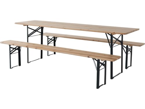 Table de Jardin Brasserie Pliante avec 2 bancs Lisbonne...