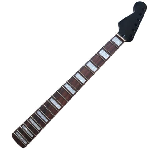 Manche de guitare électrique 21 frettes et tête inversée noire 25.5 pouces érable