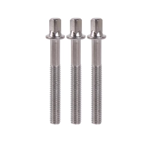 Etfbuy 10 piezas de tornillos plateados para batería jazz, tornillos de montaje para caja y bombo, accesorios de reemplazo para percusión, 6x45 mm miniatura 3
