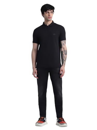 Jack&Jones Men's Slim Fit Black Polo - Image 7