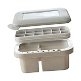 Baril de lavage pour stylo d'art portable : fond nervuré pour un nettoyage facile à la brosse ; les pinceaux peuvent être suspendus dans un liquide sans écraser les poils. La taille est de 22,7 cm x 13,3 cm x 11,4 cm / 8,94 pouces x 5,24 pouces x 4,49 pouces, adaptée à une utilisation en intérieur et en extérieur.