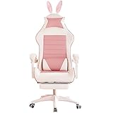  ZAW Chaise de Bureau Chaise de Bureau Wcg Fauteuil inclinable de Chaise de Jeu Informatique avec Repose-Pieds Internet Cafe Gamer Chaise Meubles de Bureau Chaise Rose Fauteuil Pivotant