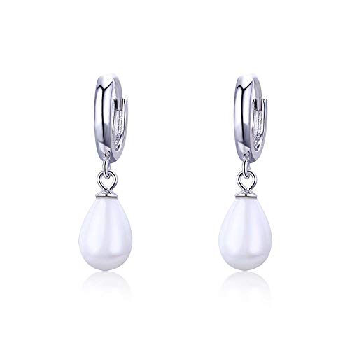 Boucles d'oreilles argent 925 et perle de coquille fine de qualité supérieure pour femme