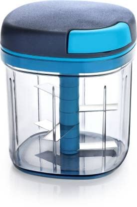 CLAZZ Polypropylene Mini Handy and Compact Chopper with 5 Blades for Effortlessly Chopping Vegetables and Fruits for Your Kitchen Green, 900 ml