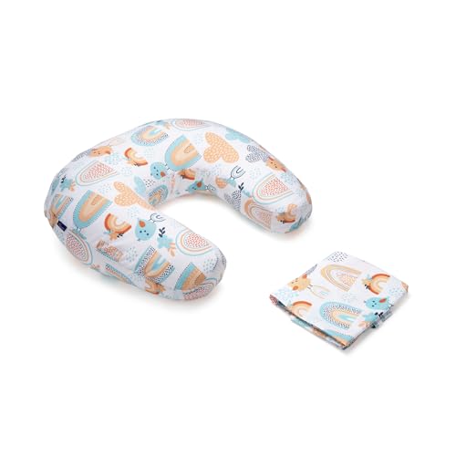 Image of Wakefit Nursing Pillow with Cape for Breastfeeding & Baby Care | 5 in 1 Feeding Pillow with 100% Cotton Removable Cover | Super Soft & Machine Washable | Kukku