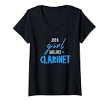 Solo una chica que ama el clarinete para mujeres y niñas. Diseñado para guitarristas de instrumentos musicales de clarinet