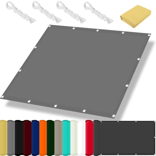 Sombrilla textil antidesgarro gris claro para proteger plantas del sol extremo 2