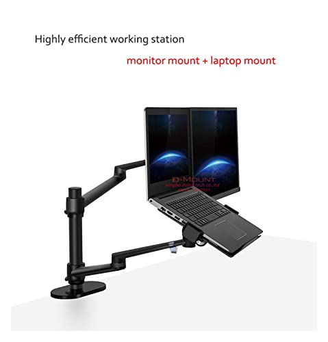 Support d'ordinateur portable de bureau aluminium résistant pour grand écran 32" VESA - 4