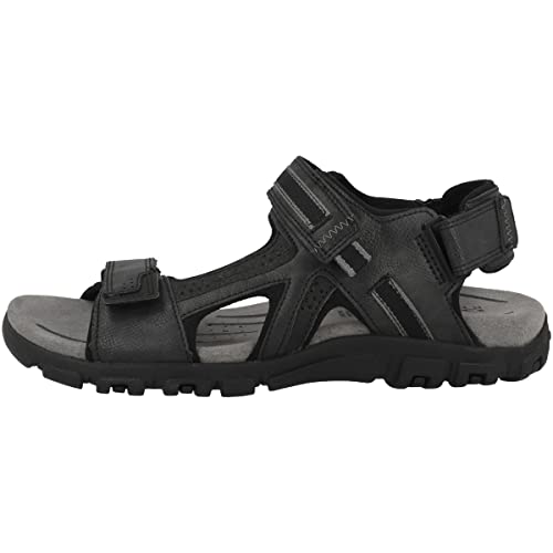 Preisvergleich Produktbild Geox Herren Uomo Strada Sandalen, Schwarz, 44 EU