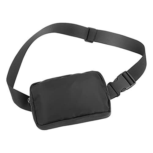 Bauchtasche Mit Verstellbarem Riemen – 20,5x14x5 Cm, Schwarz, Nylon, Für Reisen, Sport & Alltag