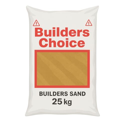 Premium Builders Building Sand 25kg - Suitable For Brick Laying Paving Flagging Pointing Landscaping Sub Base Prep Construction Lawn Maintenance Drainage Projects - 1 Pack 25kg