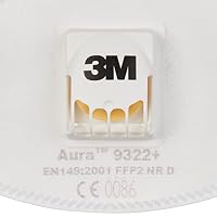 3M™ Aura™ Staubmaske FFP2 mit Ventil, Serie 9322+, 10 Masken pro Packung, Weiß – Ansicht 3