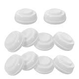 ifundom 10 Stück Babyflaschenverschlüsse Weithals 5cm Schraubdeckel Weiß Frei Auslaufsicher Reiseverschluss Flaschendeckel für Milch und Wasserflaschen