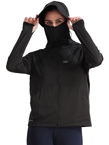 Image of FABSPORTS Women's UV Protection Sun Screen Jacket, Full Zip Sun Protection Clothing, Lightweight with UPF 50+ Protection for Outdoors, with Pockets, Sun Protective Clothing for Women