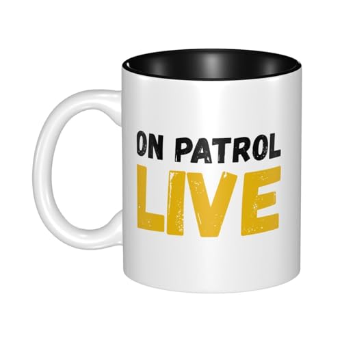 AINVLENAN On Patrol Live Coffee Mug, 11-Ounce Black
