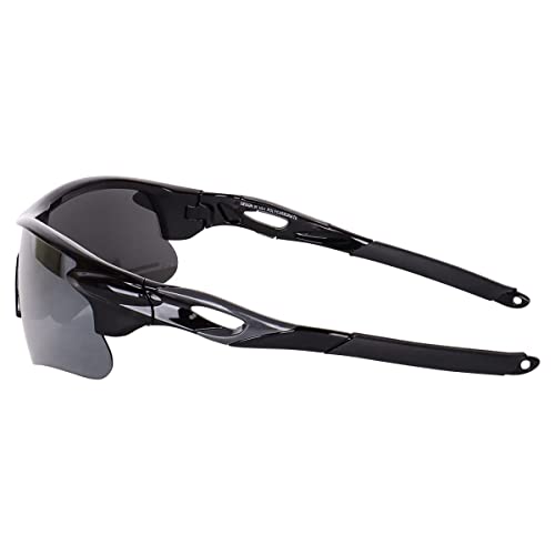 Image of Sports Sunglasses, Full-Coverage UV400 Protection, Hydrophobic Mirrored Lens, Lightweight Shatterproof Design, Mercury, (GREY /MERCURY)