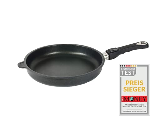 AMT Gastroguss Bratpfanne 26 cm Ø, 5 cm hoch, abnehmbarer Stiel, nicht induktionsgeeignet, Lotan® Antihaft-Veredelung… – Ansicht 1